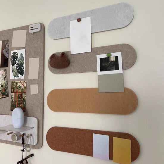 Фетровые полоски-доски для заметок, самоклеящиеся, фетровые доски для объявлений, для наклеивания фотографий, заметок, расписаний, для украшения стен офиса, кухни, спальни