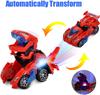 2 в 1 игрушки-трансформеры динозавров автоматическая игрушка-трансформер динозавров со светодиодной подсветкой и музыкой игрушечный электромобиль автомобиль для детей от 2 лет подарок детям