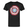 Jack Of All Trades Mens Captain America Distressed Logo T-Shirt