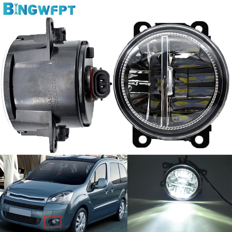 1 пара светодиодных противотуманных фар DRL H11 12 В для Citroen Berlingo B9 2012 2013 2014 2015