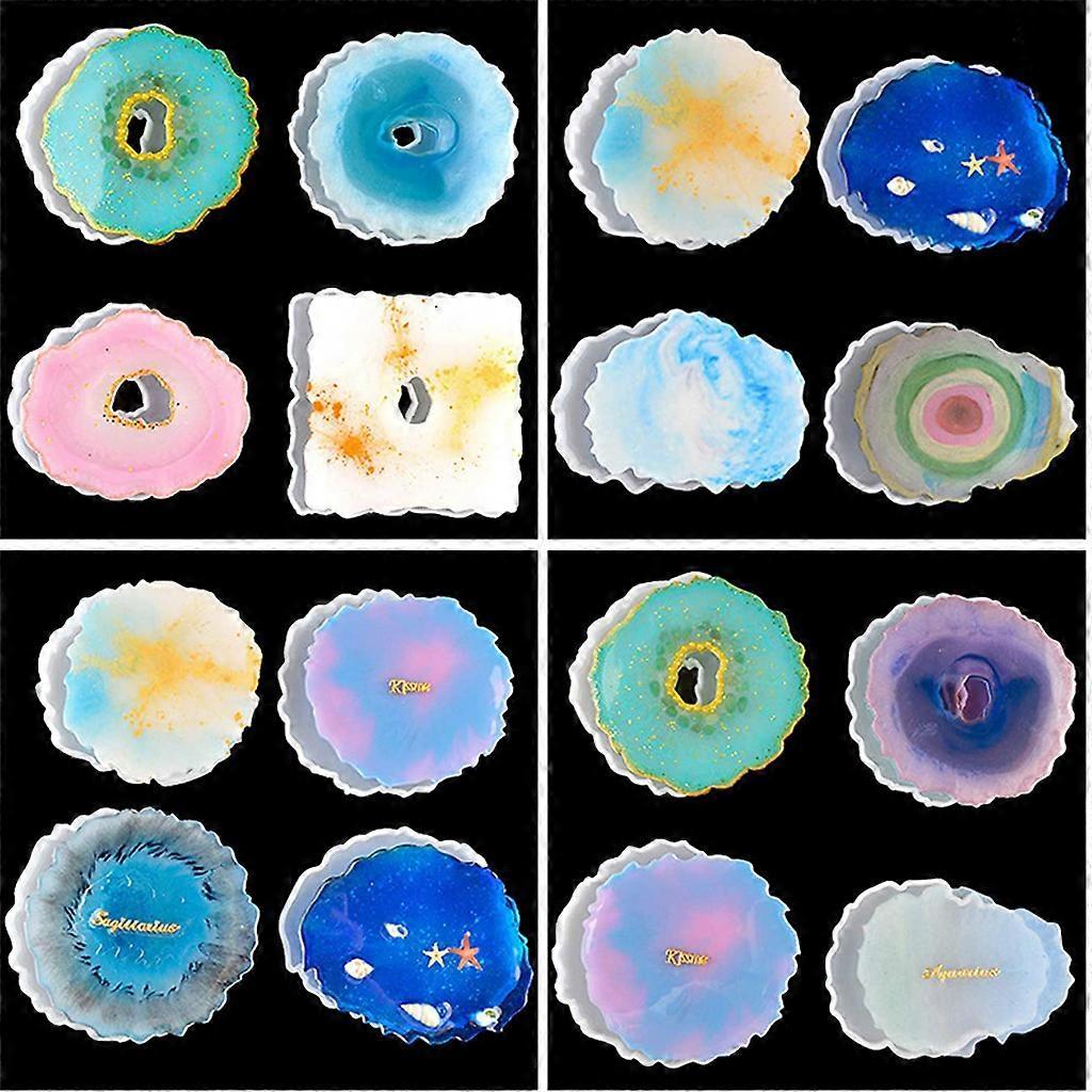 Irregular Wave Tea-Cup Coaster Silicone Molds for DIY Resin Artwork, Home Decor