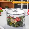 Glass Cooking Pot 2.5/3.5L Dual Handles Heat-Resistant and Non Stick Borosilicate Glass Cookware Kitchen Tools