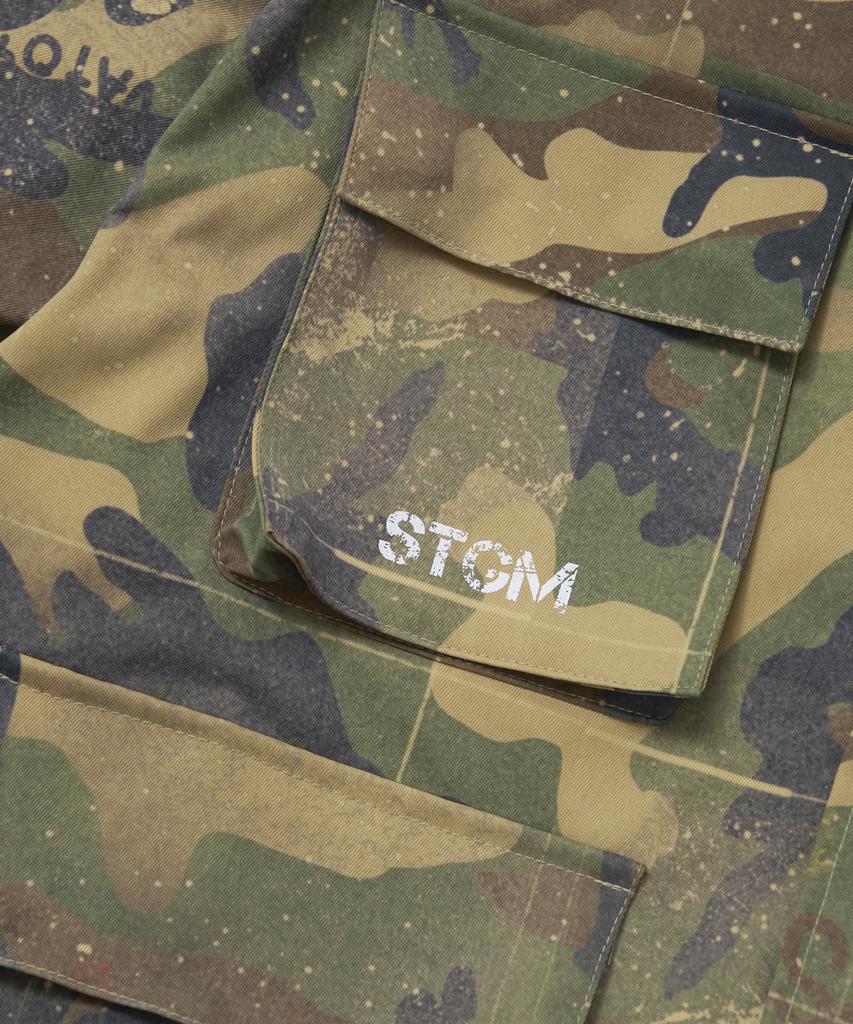 Stigma S56 Oversized Crop Military Jacket Camo