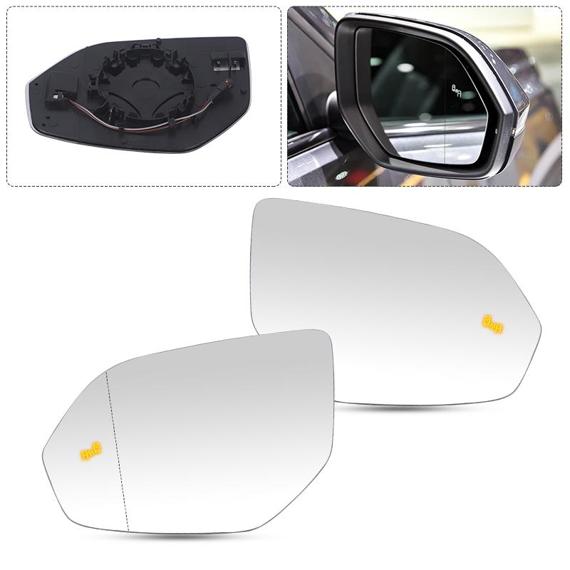 Auto Side Mirror Glass Heated With Blind Spot For VW Teramont Atlas 2018 -2024 Door Wing Wide Angle Rearview Mirror Glass