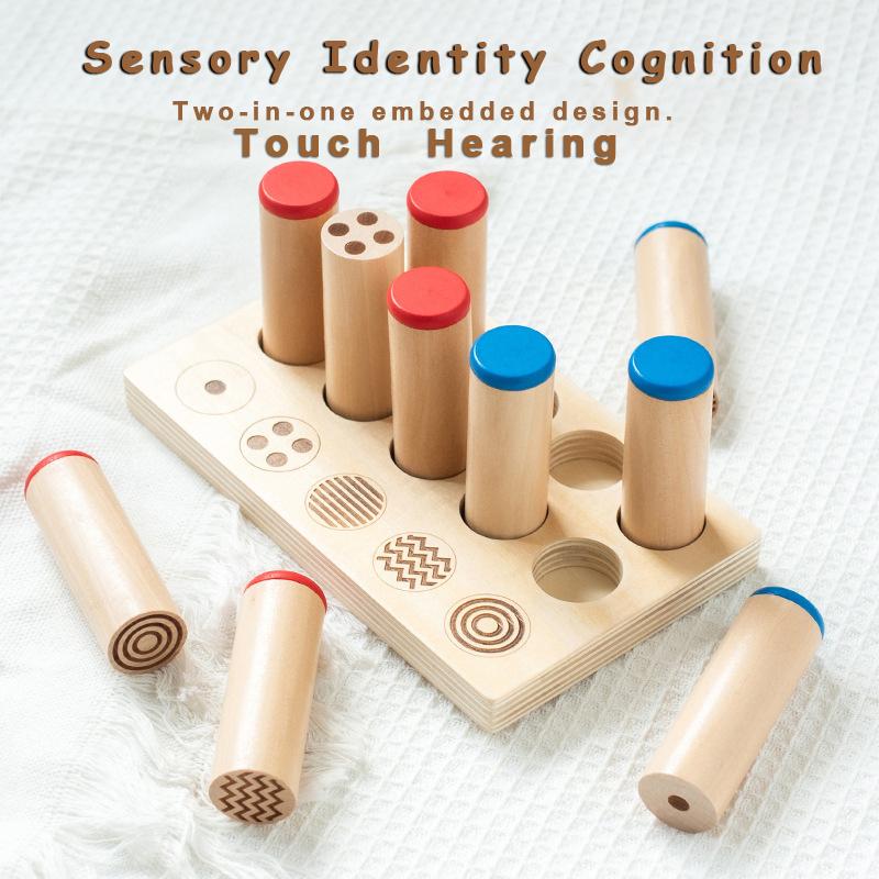 Детские сенсорные игрушки Тактильная доска Игра на сопоставление и сортировку Аудиальное обучение Раннее образование Учебные пособия Деревянная игрушка Монтессори