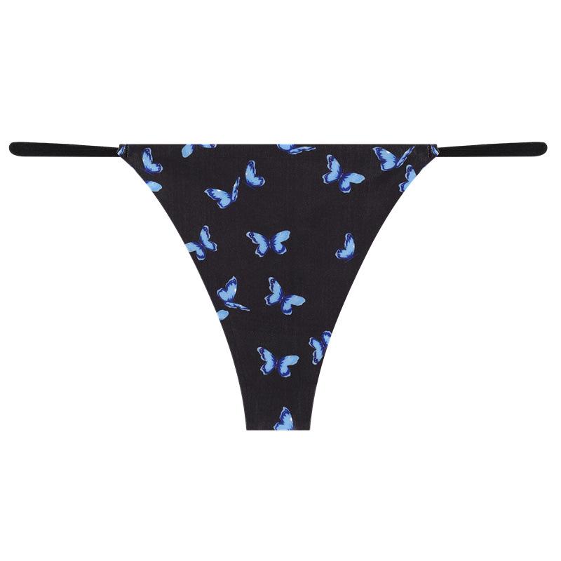 Женские бесшовные трусы из ледяного шелка с леопардовым принтом, с низкой посадкой