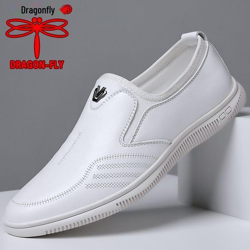 Мужские мокасины Qingting из натуральной кожи в стиле Business Casual - Мягкие, износостойкие, корейский стиль