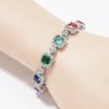 Adjustable Color Zircon Bracelet Womens European and American Fashion Full Diamond Color Treasure Bracelet.