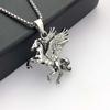 With Pegasus Alloy Pendant, Boys' Titanium Steel Necklace, Personalized Sweater Chain