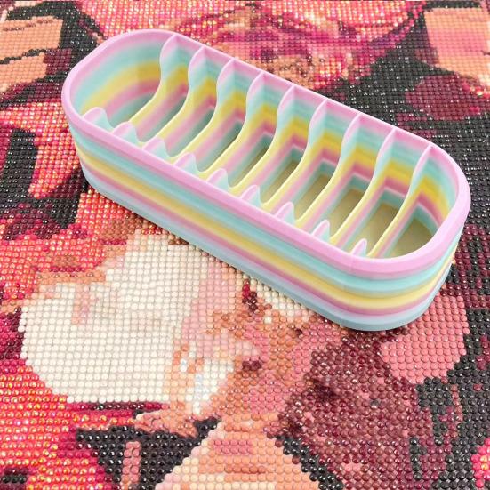 Коробка для хранения алмазных пакетиков Держатель для аксессуаров для алмазной живописи с 10 отделениями Органайзер для расходных материалов для рукоделия для алмазных пакетиков, ручек и инструментов