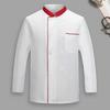 Chef Jacket Front Pocket Cooking Clothes Breathable Handsome Hotel Uniform Long Shirt for Kitchen