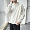New Lapel Zipper Long Sleeve Pullover Men's POLO Shirt Trendy Men's Casual Fashion Ins Light Familiar Style Top