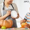 20 шт. Белые Искусственные Тыквы Маленькие Фейковые Тыквы Настольные Декоративные Пенопластовые Тыквы для Сада Покраски День Благодарения Дом Рождество