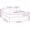 Vidaxl Континентальная кровать с матрасом, цвет тауп, ткань, 140x200 см