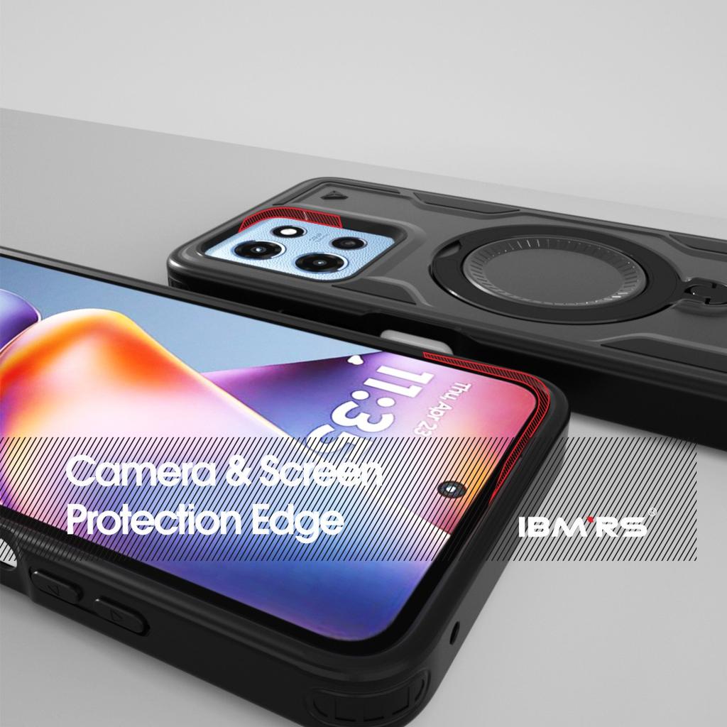 For Motorola Moto G Power 2025 Case Shockproof [Magnetic Ring] with Stand & Lanyard | Compatible IBM RS
