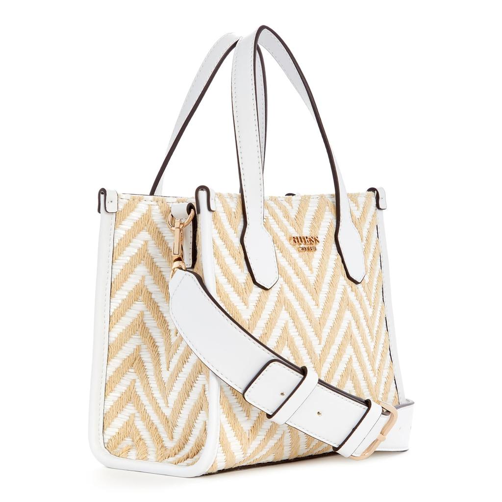 Guess СУМКА-ТОУТ SILVANA 2 ОТДЕЛЕНИЯ МИНИ БЕЛАЯ