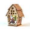 Wooden Christmas Luminous Cabin Christmas LED  Light Snow House  Christmas Decoration