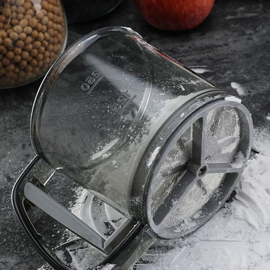 Пластиковый стаканчик, 250 мл, сито для муки, мелкая сетка, простое в использовании, чистое, портативное, многофункциональное, компактный размер, мука