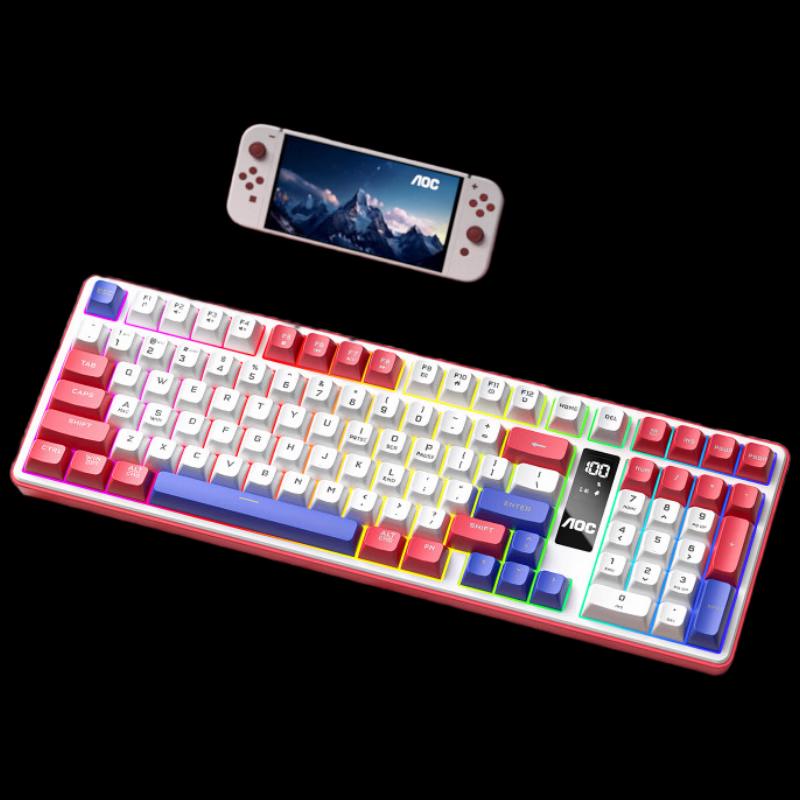 Трехрежимная механическая клавиатура AOC GK300 с RGB-подсветкой
