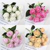 Silk Rose Flower Bouquet For Wedding Home And Photography With Elegant Craftsmanship
