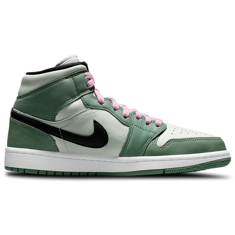 Air Jordan 1 Mid SE Dutch Green Женские кроссовки Черные едва-зеленые Arctic-Pink CZ0774-300