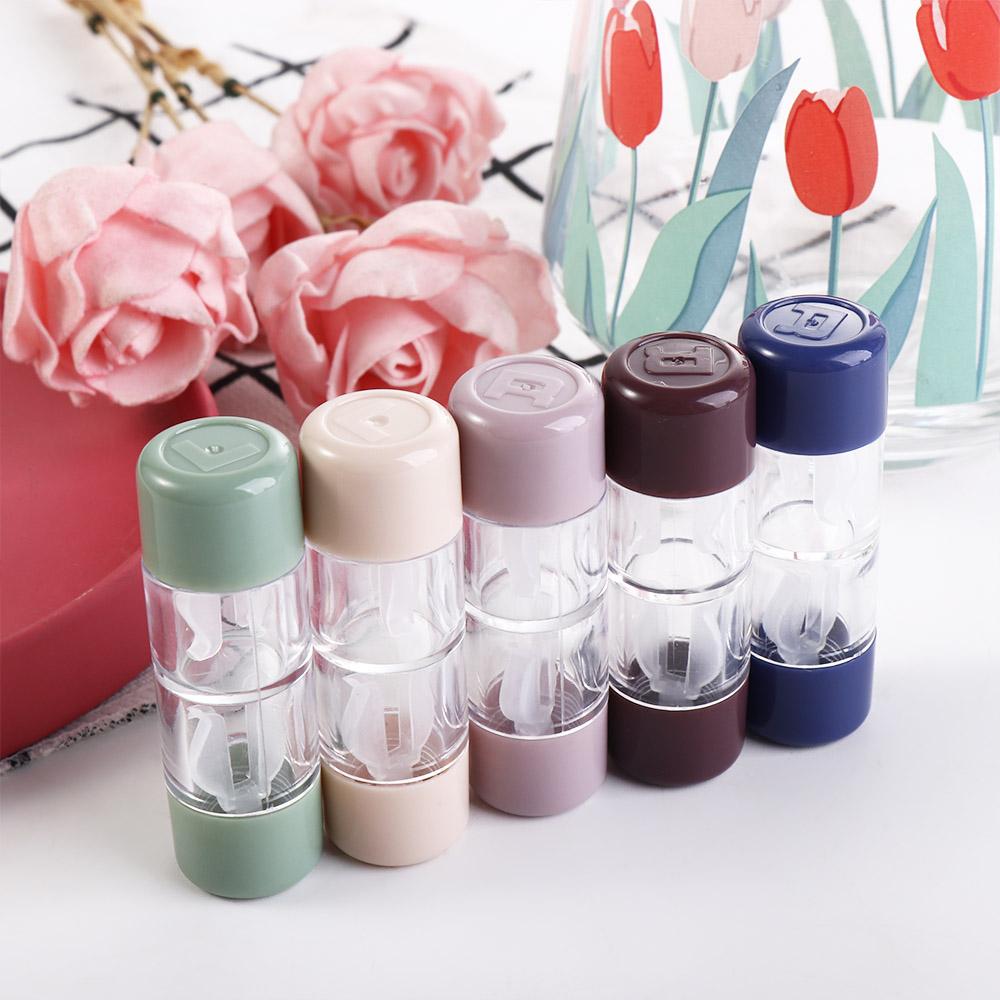 Capsule Shape Candy Color Lenses Box Storage Eye Care Contact Lens Container Contact Lens Case