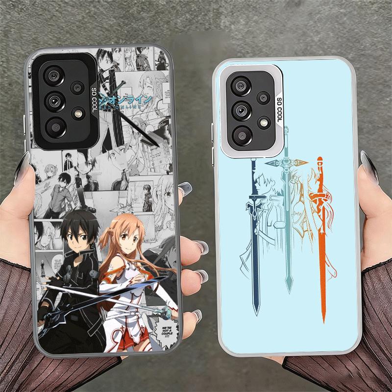 Ударопрочный чехол для телефона с изображением из аниме Sword Art Online для Samsung A17 A16 A15 A14 A37 A57 A36 A56 A26 A35 A55 A25 A34 A54 A24 A13 A23 A33