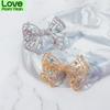 Women ‘S Fashion Rhinestone Bow Brooch Hollow Music Metal Brooches For Women Clothing Pin Jewelry Accessories