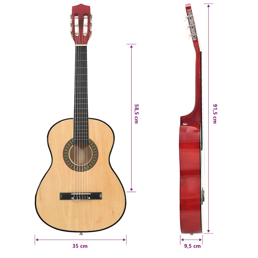 Classical Guitar for Beginners and Children 3 4 Size (36 ) Lime Wood