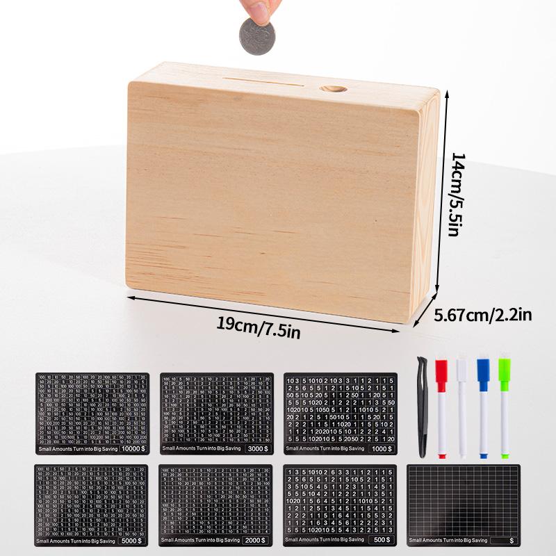 Деревянная копилка 1000/2000/3000/5000/10000 евро Копилка со счетчиком кассовые ящики сберегательные цели и коробки с числами