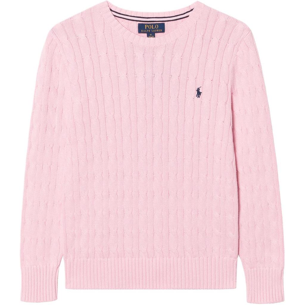 Детский свитерок Polo Ralph Lauren с косами и вышивкой маленького пони 323702674-511