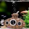 Украшения из смоляной подводной лодки для аквариума, украшения для рыб, укрытие для рыб, креветок, пещера, ландшафтные аксессуары для аквариума