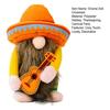 Thanksgiving Festival Doll Hold Plush Doll Faceless Dwarf Gnomes A Guitar Plush Toy Mexico Carnival Party Gnomes
