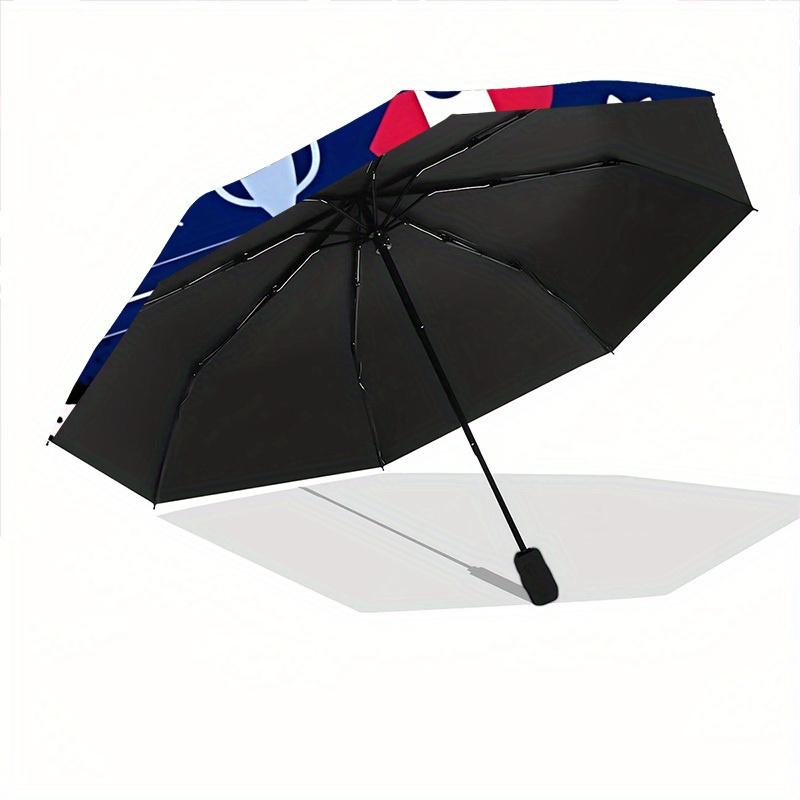 1pc Soccer Sports Automatic Open 8-Rib Windproof Umbrella, Travel & Commuting, Suitable for All Seasons, Lightweight Portable,029