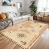 Vintage World Map Area Rug with Ships and Anchors for Living Room Travel Decor