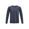 Logo Print Crew Neck Long Sleeve T-Shirt Men Tops Gray Blue 1376787-044