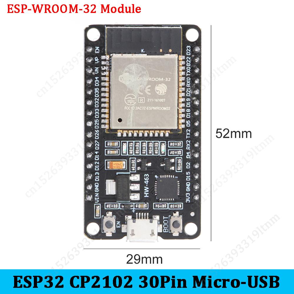 Плата разработки ESP32 TYPE-C/Micro-USB CH340C CP2102 ESP32 30PIN 38PIN Двухъядерный WiFi+Bluetooth ESP32-32 Беспроводной модуль