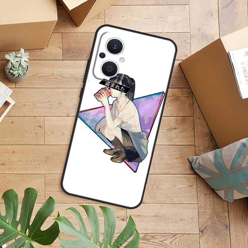 Sad Japanese Anime Case For OPPO Reno 14F 13F 12F 10 11 12 13 14 Pro 8T 7 8 Lite OPPO Find X8 X6 X5 X9 Pro Cover