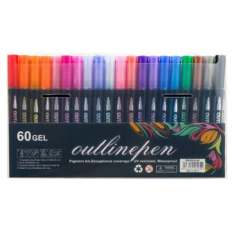 Marker Pen for Smooth Flow Glitter Gel Pen For Drawing Writing On Multiple Surfaces Fade Resistant Art Tools