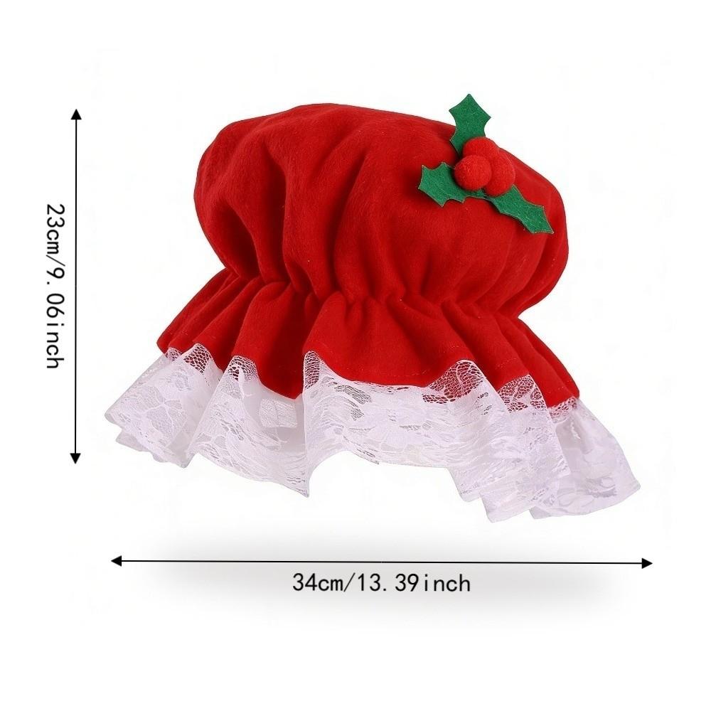 Короткая Плюшевая Красная Рождественская Шапка Бабушки Наряд Головной Убор Милая Праздничная Вечеринка Колпак Головной Убор Украшение Шапка Санта-Клауса Рождество