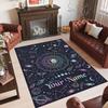 Cosmic Theme Crystal Velvet Floor Rug Personalized Custom Name Text Warm Carpet Home Decoration