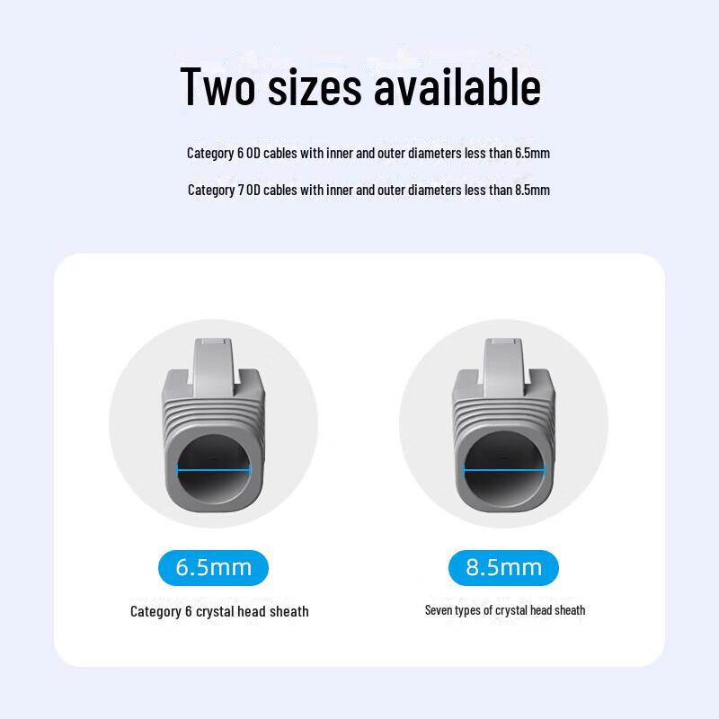 Защитный кожух Shanze RJ45 Blue Crystal Head для сетевого кабеля Cat5e/6/7.