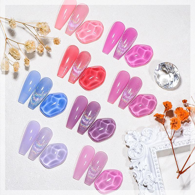 2 шт. Mtssii 6 мл терморадужный голографический магнитный гель с изображением кота, изменяющий температуру, магнитный гель-лак, лазерный гель для замачивания