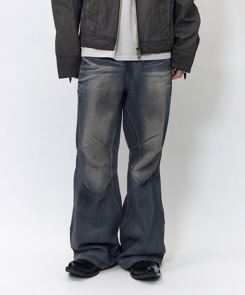 BLR Double Yoke Oil Washed Bootcut Denim Pants