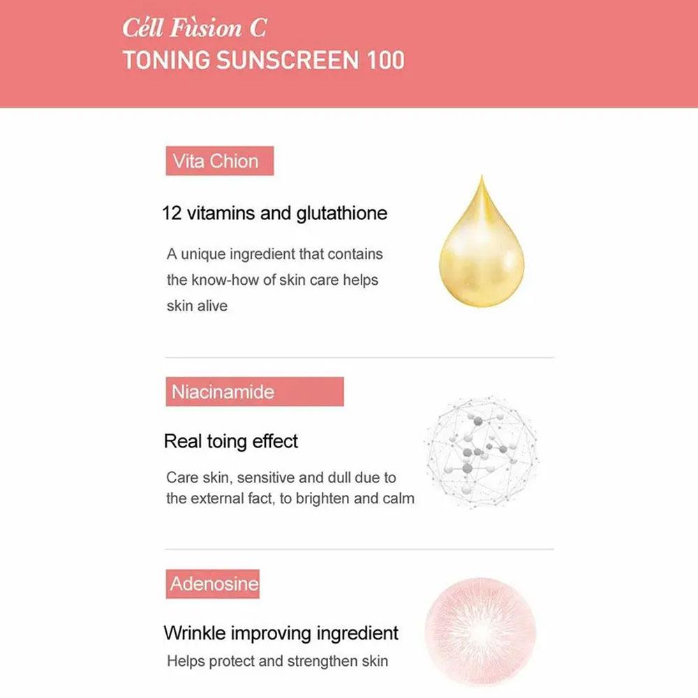 Cell Fusion C Солнцезащитный тонизирующий крем 100 50мл (SPF50 +)