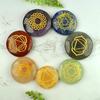 Set of 7 Pcs 7 Chakra Symbol Engraved Set Healing Gemstone for Reiki Healing Crystal Healing