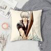 G-Gintama Anime Double-Sided Printed Square Pillow Cover Decorative Cushion Cover For Sofa Bedroom Bedside
