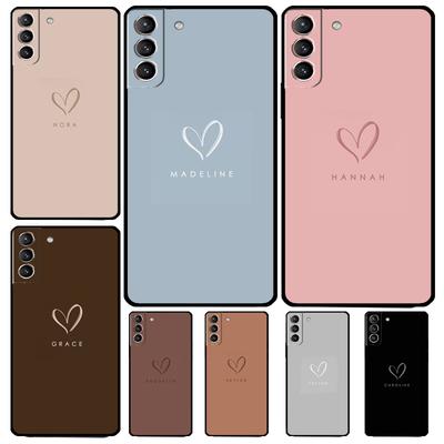 Персонализированный чехол в пастельных тонах с именем для Samsung Galaxy S23 FE S22 Ultra S20 S21 FE S8 S9 S10 Plus Note 10 20 Ultra Cover
