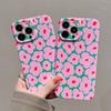 Роскошный Чехол Clmj Swag INS с Цветами для iPhone 17 16e 16 15 14 13 12 11 Air Pro Max XS XR Plus Глянцевая Пленка Жесткая PC Крышка