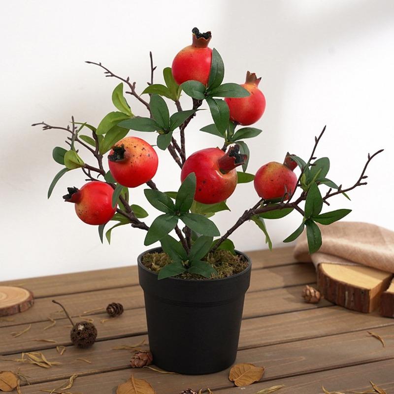 1 шт., искусственное дерево, фруктовое растение, бонсай для дома, декор свадебной комнаты, цветы, искусственные фрукты, горшечные растения